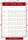 Inserts - Daily Water Intake