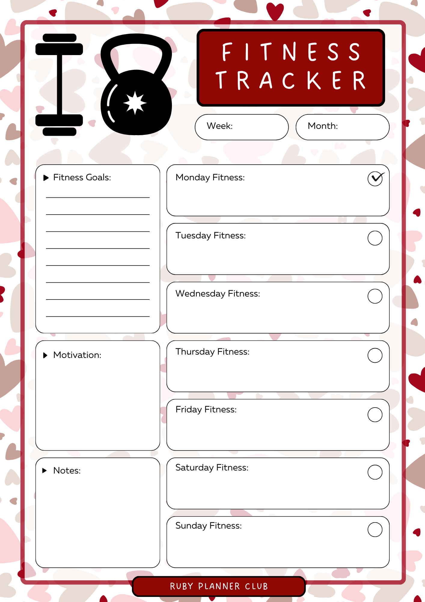 Inserts - Fitness Tracker