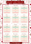 Inserts - Weight Loss Tracker
