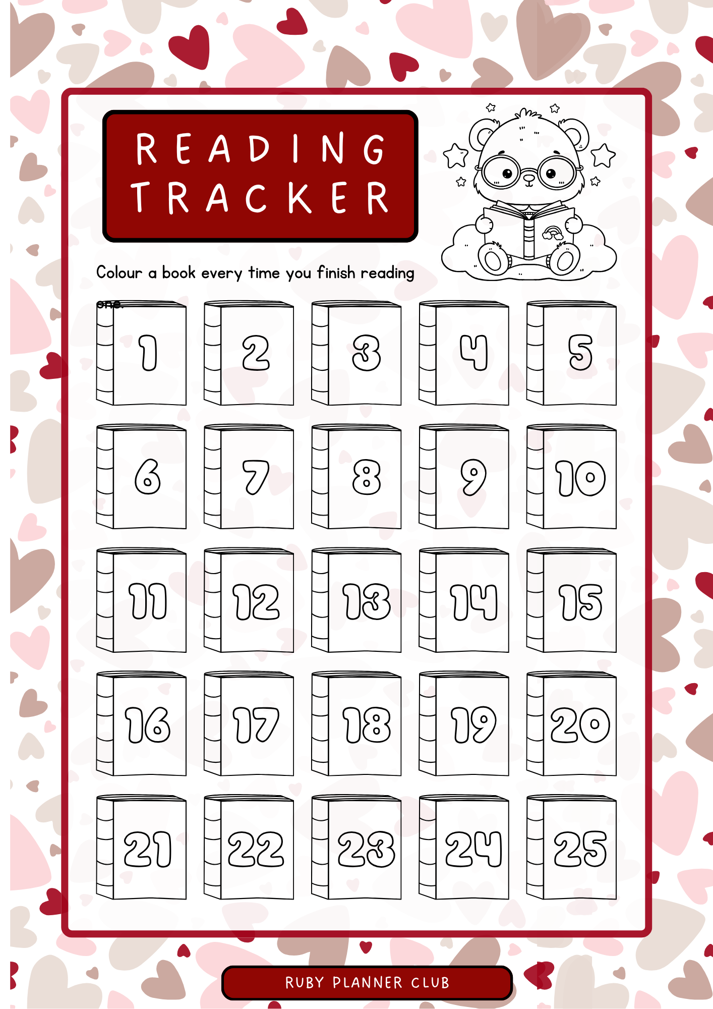 Inserts - Reading Tracker