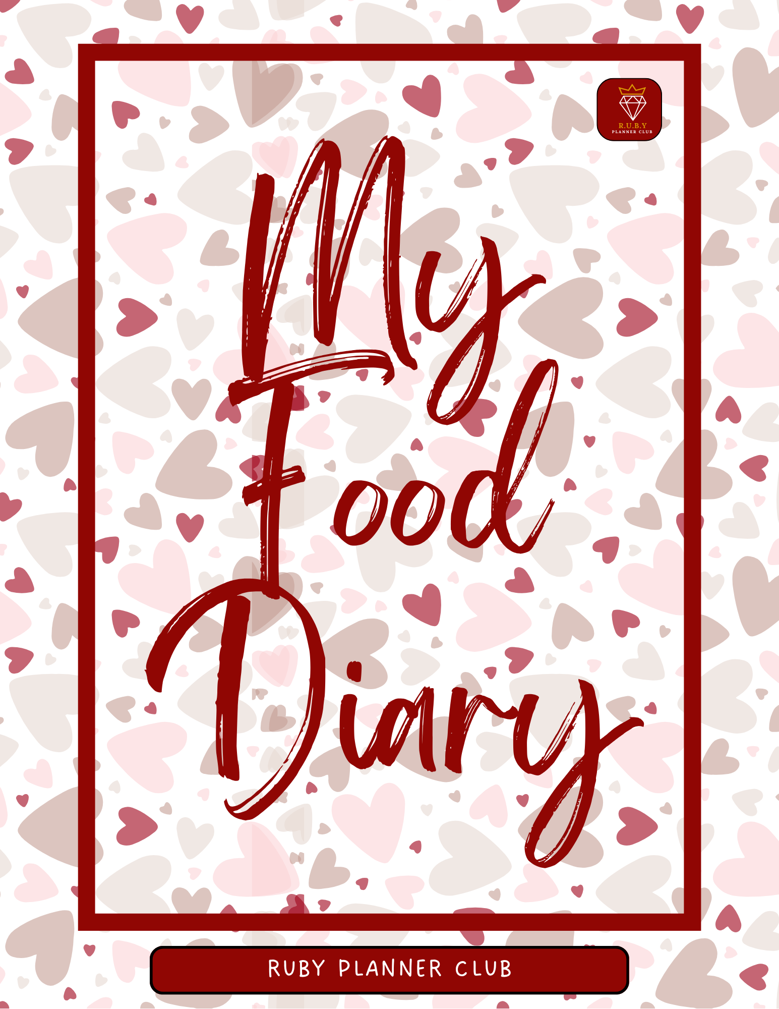 Jumbo Planner - Food Diary Inserts