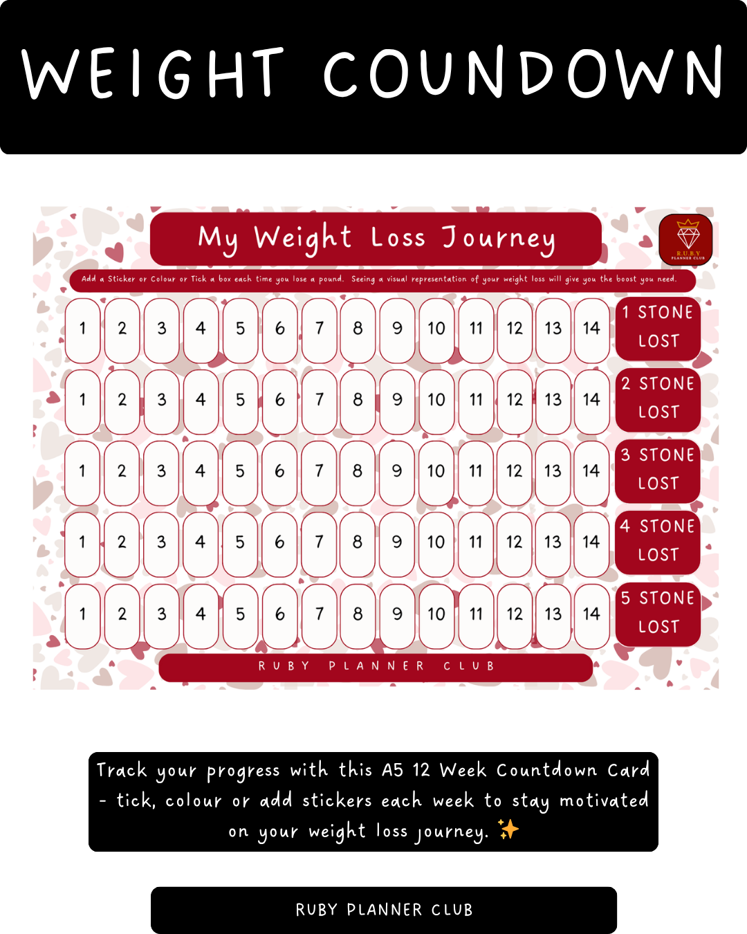 Inserts - Countdown (up to 5 Stones)